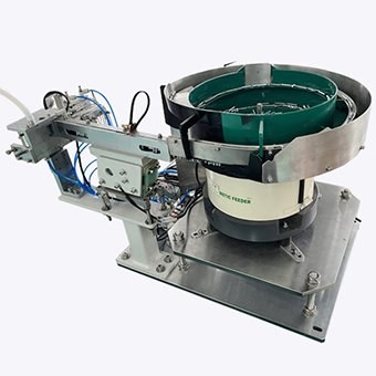Vibratory screw feeder used to singulate fasteners for counting